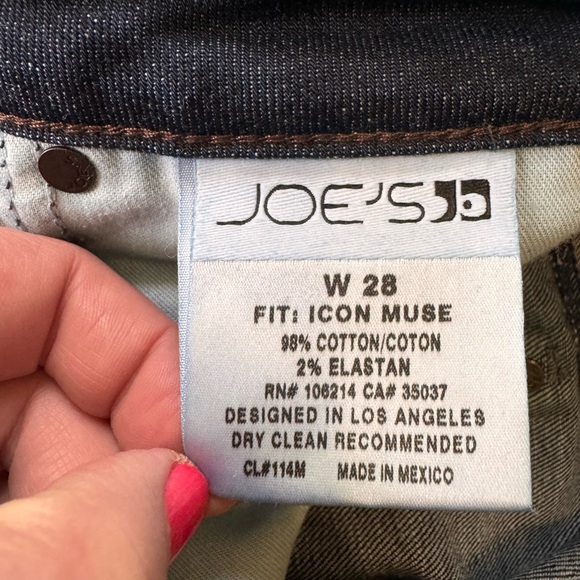 JOE’S JEANS Icon Muse Women’s Distressed Boot Cut Dark Wash Blue Jeans Size 28 - Picture 4 of 11